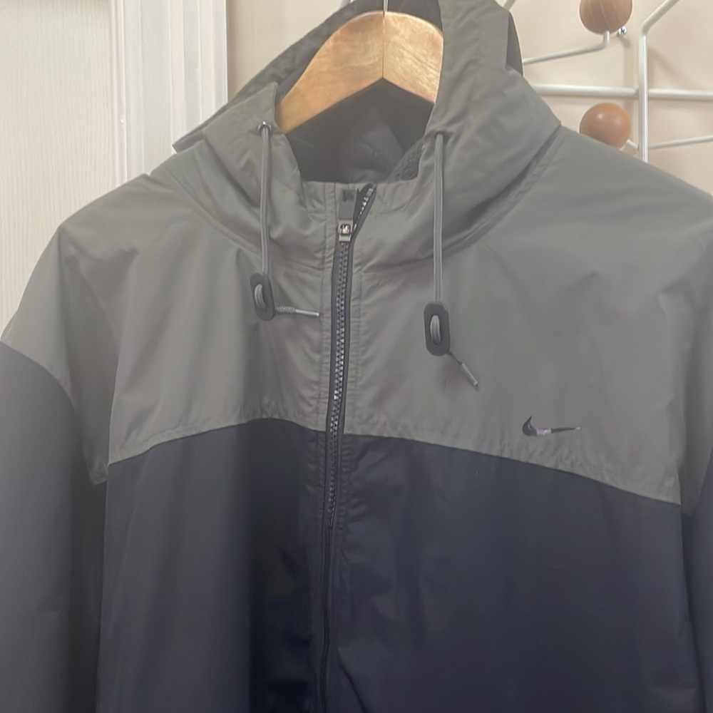 Nike - Vintage Retro Oversized Jacket - Black / Grey Charcoal - XL